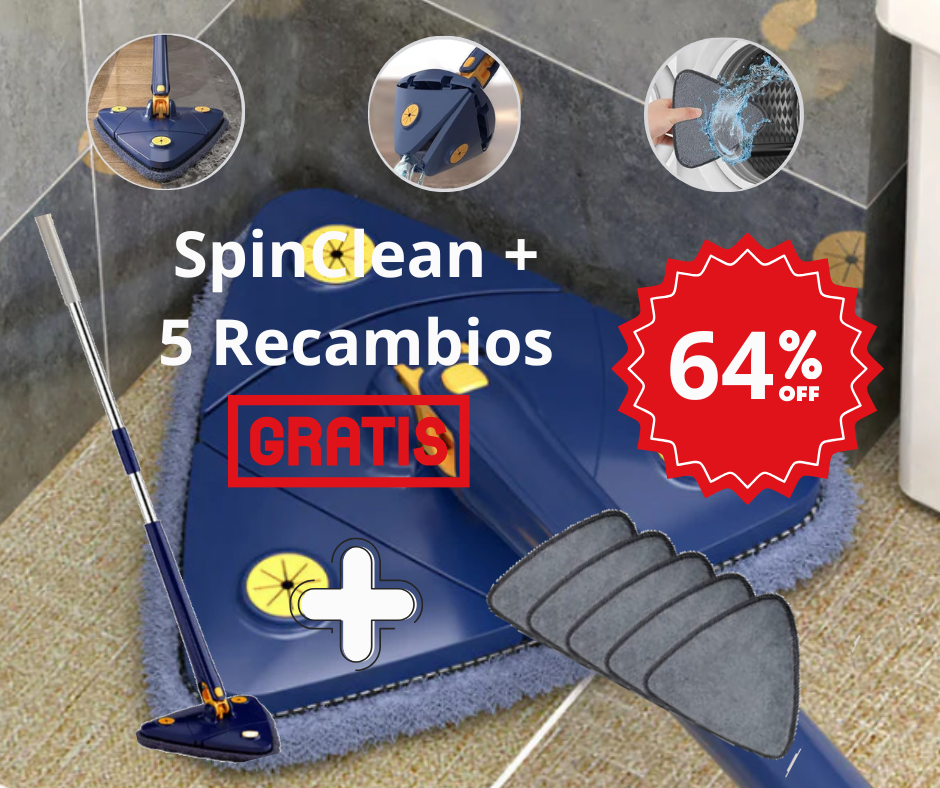 SpinClean - Fregona 360º + 5 Recambios GRATIS